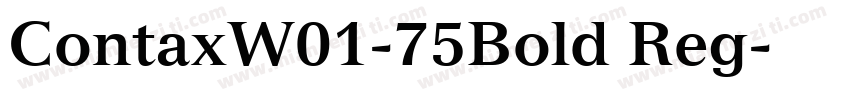 ContaxW01-75Bold Reg字体转换